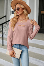 Load image into Gallery viewer, Cold Shoulder Square Neck Cutout Blouse