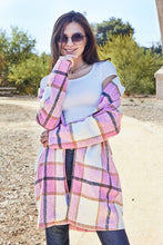Load image into Gallery viewer, Double Take Full Size Plaid Button Up Lapel Collar Coat