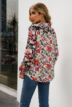 Load image into Gallery viewer, Floral Print Collared Neck Long Sleeve Shirt