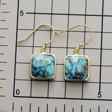 Load image into Gallery viewer, Square Copper Drop Earrings