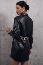 Load image into Gallery viewer, Tied Leopard Snap Down Trench Coat
