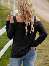 Load image into Gallery viewer, Full Size Cutout Cold Shoulder Blouse