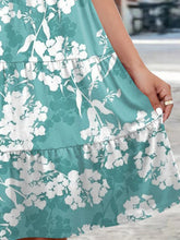 Load image into Gallery viewer, Printed Round Neck Tiered Dress