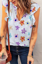 Load image into Gallery viewer, Printed Notched Cap Sleeve T-Shirt