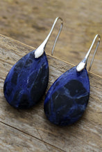 Load image into Gallery viewer, Natural Stone Teardrop Earrings