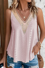 Load image into Gallery viewer, Eyelet V-Neck Wide Strap Tank
