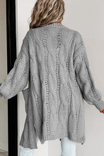 Load image into Gallery viewer, Cable-Knit Dropped Shoulder Cardigan