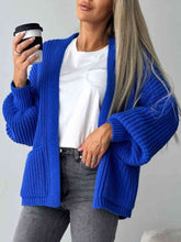 Load image into Gallery viewer, Open Front Dropped Shoulder Cardigan
