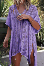 Load image into Gallery viewer, Cutout V-Neck Cover-Up with Tassel