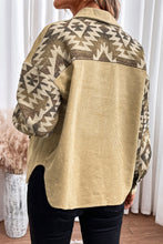 Load image into Gallery viewer, Geometric Button Down Collared Jacket