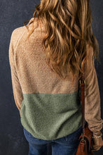 Load image into Gallery viewer, Contrast Half Zip Long Sleeve Sweatshirt
