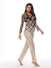 Load image into Gallery viewer, Cutout Drawstring High Waist Swim Pants