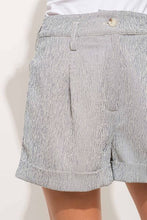 Load image into Gallery viewer, And The Why Pin Striped High Waist Rolled Shorts