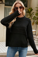 Load image into Gallery viewer, Round Neck Opnework Long Sleeve Pullover Sweater