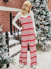 Load image into Gallery viewer, Christmas Color Contrast Wide-Legged Jumpsuit