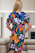 Load image into Gallery viewer, Printed Johnny Collar Half Sleeve Mini Dress
