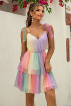 Load image into Gallery viewer, Gradient Tie-Shoulder Layered Dress