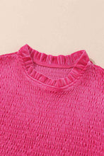 Load image into Gallery viewer, Smocked Round Neck Long Sleeve Dress