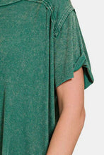 Load image into Gallery viewer, Zenana Washed Ribbed Short Sleeve Top