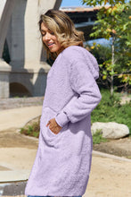 Load image into Gallery viewer, DOORBUSTER DEAL: Double Take Full Size Hooded Teddy Bear Jacket with Thumbholes
