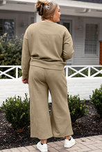 Load image into Gallery viewer, DOORBUSTER DEAL: Take Full Size Textured Long Sleeve Top and Drawstring Pants Set