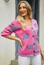 Load image into Gallery viewer, Printed V-Neck Button-Down Long Sleeve Cardigan
