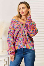 Load image into Gallery viewer, Woven Right V-Neck Long Sleeve Cardigan