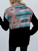 Load image into Gallery viewer, Geometric Drawstring Long-Sleeve Sweatshirt