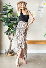 Load image into Gallery viewer, Heimish Full Size Slit Animal Print V-Neck Wide Strap Dress