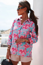 Load image into Gallery viewer, Printed Button Up Long Sleeve Shirt