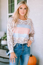 Load image into Gallery viewer, Round Neck Color Block Dropped Shoulder Tee