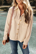Load image into Gallery viewer, Pocketed Button Up Dropped Shoulder Jacket