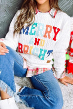 Load image into Gallery viewer, MERRY AND BRIGHT Cable Knit Pullover Sweatshirt