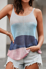 Load image into Gallery viewer, Color Block Scoop Neck Knit Tank