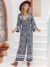 Load image into Gallery viewer, Printed Long Sleeve Wide Leg Jumpsuit