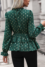 Load image into Gallery viewer, Smocked Flounce Sleeve Layered Blouse