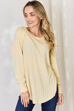 Load image into Gallery viewer, Basic Bae Full Size Ribbed Round Neck Slit T-Shirt
