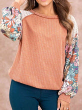 Load image into Gallery viewer, Exposed Seam Round Neck Blouse