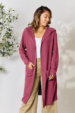 Load image into Gallery viewer, DOORBUSTER DEAL: Bae Full Size Hooded Sweater Cardigan Cardigan