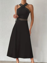 Load image into Gallery viewer, Crisscross Sleeveless Midi Dress