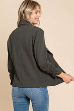 Load image into Gallery viewer, Culture Code Full Size Ruched Open Front Long Sleeve Jacket