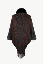 Load image into Gallery viewer, Open Front Fringe Hem Poncho