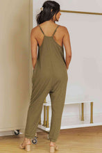 Load image into Gallery viewer, Spaghetti Strap Deep V Jumpsuit with Pockets