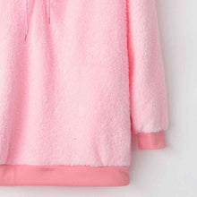 Load image into Gallery viewer, Quarter-Zip Drawstring Teddy Hoodie