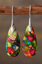 Load image into Gallery viewer, Handmade Teardrop Shape Natural Stone Dangle Earrings