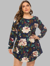 Load image into Gallery viewer, Full Size Floral Long Sleeve Mini Dress