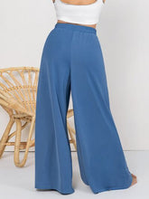 Load image into Gallery viewer, Plus Size Tied Slit Wide Leg Pants