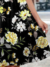 Load image into Gallery viewer, Printed Round Neck Tiered Dress