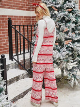 Load image into Gallery viewer, Christmas Color Contrast Wide-Legged Jumpsuit