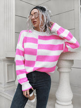 Load image into Gallery viewer, Two-Tone Dropped Shoulder Sweater